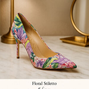 Jessica Simpson Carpena Floral Stiletto Pumps – Size 8M w/ Box
